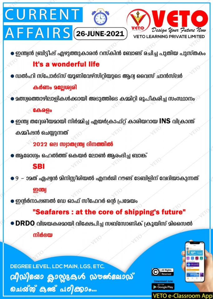 Current Affairs 2021